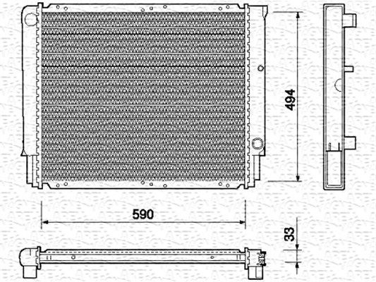 MAGNETI MARELLI Radiators, Motora dzesēšanas sistēma 350213733000